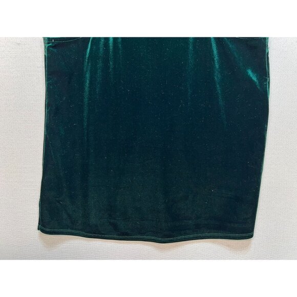 Skies Are Blue Womens Velvet Camisole Small Green Lace Trim V-Neck Y2K - Picture 7 of 10